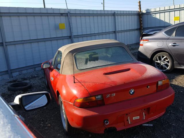 4USCH7323VLE01864 - 1997 BMW Z3 1.9 RED photo 3