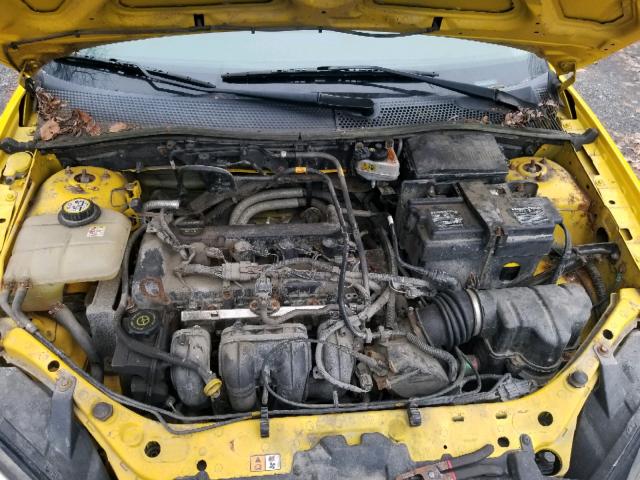1FAFP31NX7W113081 - 2007 FORD FOCUS ZX3 YELLOW photo 7