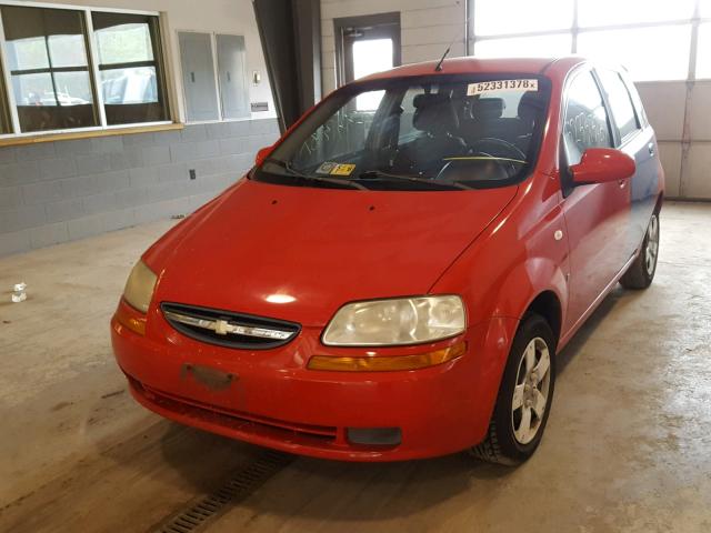 KL1TD66617B694185 - 2007 CHEVROLET AVEO BASE Qırmızı foto 2
