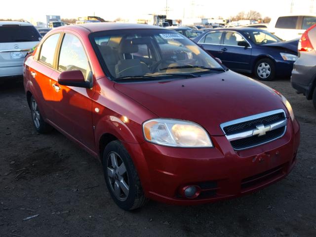 KL1TG56688B001826 - 2008 CHEVROLET AVEO RED photo 1