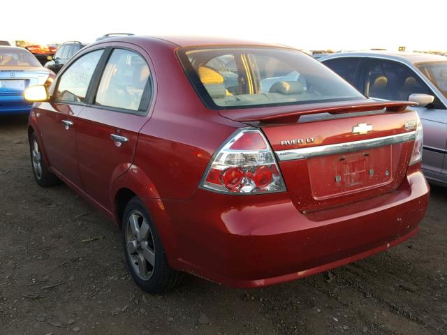 KL1TG56688B001826 - 2008 CHEVROLET AVEO RED photo 3