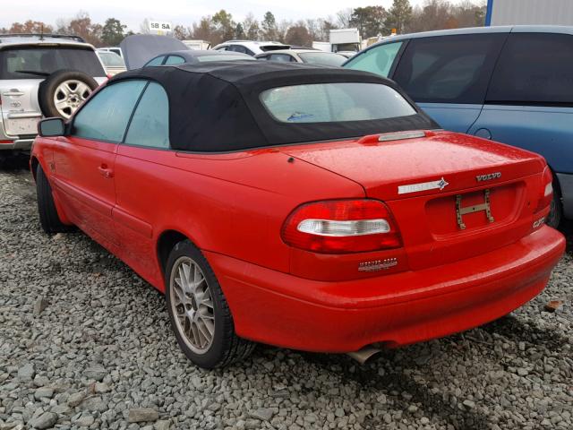 YV1NC63D94J047021 - 2004 VOLVO C70 LPT RED photo 3