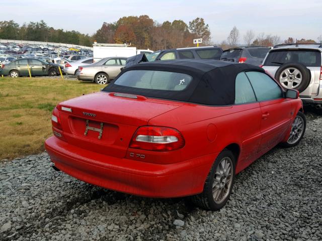 YV1NC63D94J047021 - 2004 VOLVO C70 LPT RED photo 4