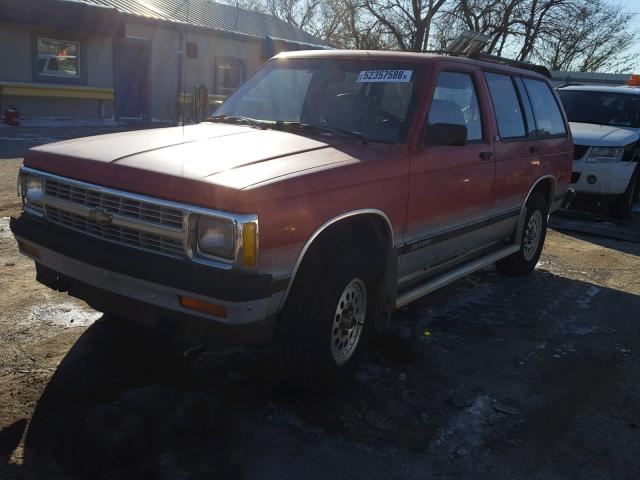 1GNDT13W5N2223068 - 1992 CHEVROLET BLAZER S10 RED photo 2