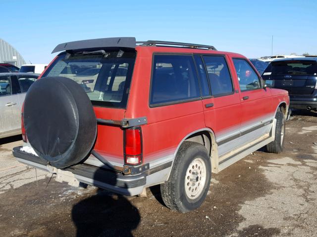 1GNDT13W5N2223068 - 1992 CHEVROLET BLAZER S10 RED photo 4