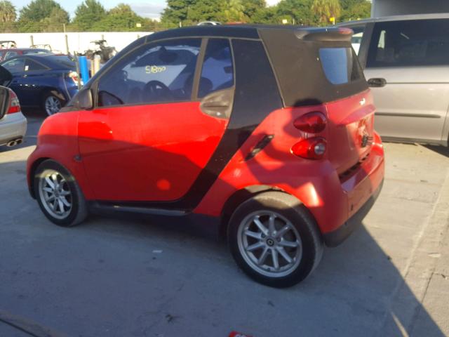 WMEEK31X89K235133 - 2009 SMART FORTWO PAS RED photo 9