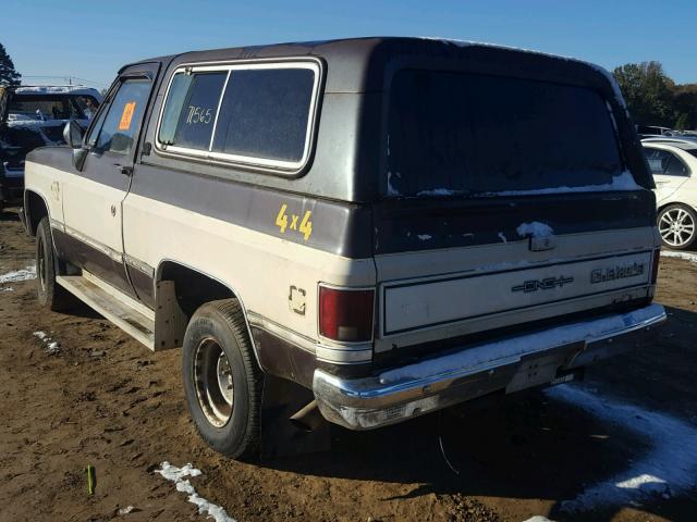 1G8EK18HXFF174352 - 1985 CHEVROLET BLAZER K10 TWO TONE photo 3