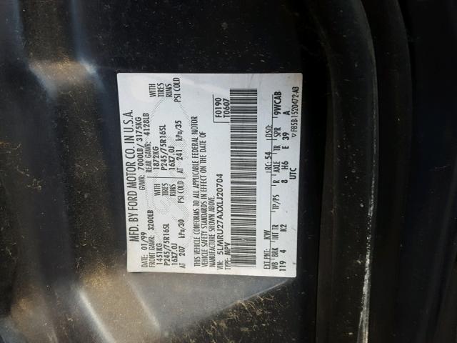 5LMRU27AXXLJ20704 - 1999 LINCOLN NAVIGATOR 石墨色 照片 10