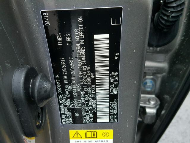 JTJYARBZ1J2112308 - 2018 LEXUS NX 200T 银色 照片 10