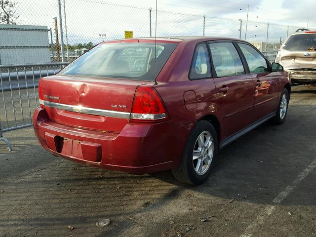 1G1ZT64825F207889 - 2005 CHEVROLET MALIBU MAX წითელი ფოტო 4