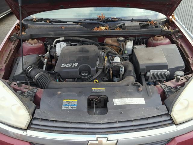 1G1ZT64825F207889 - 2005 CHEVROLET MALIBU MAX წითელი ფოტო 7