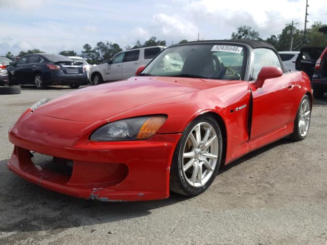 JHMAP1145YT008093 - 2000 HONDA S2000 RED photo 2