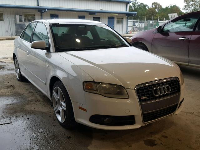 WAUAF78E78A046410 - 2008 AUDI A4 2.0T WHITE photo 1