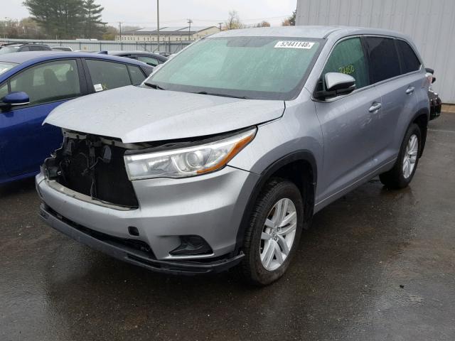 5TDBKRFH3FS101950 - 2015 TOYOTA HIGHLANDER SILVER photo 2