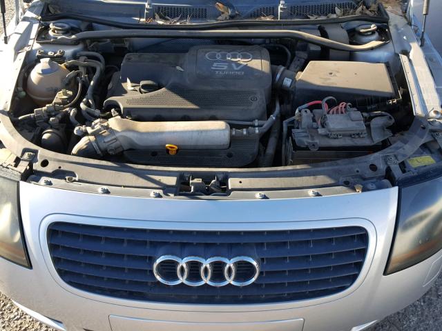 TRUTX28N311016571 - 2001 AUDI TT SILVER photo 7