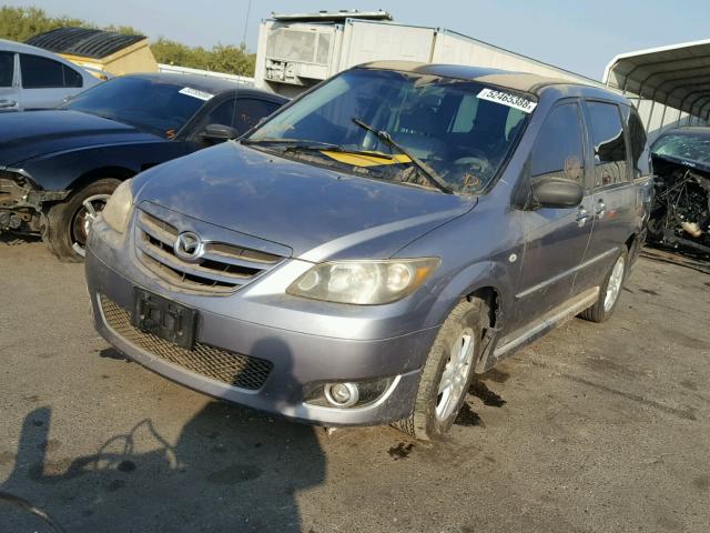 JM3LW28A850543597 - 2005 MAZDA MPV WAGON GRAY photo 2