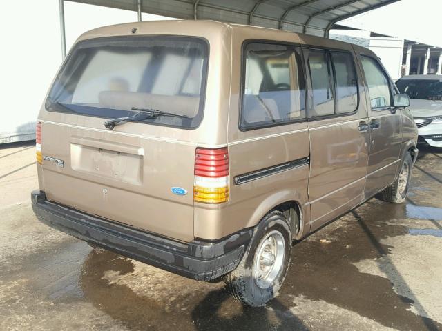 1FMCA11U7MZB45213 - 1991 FORD AEROSTAR BROWN photo 4