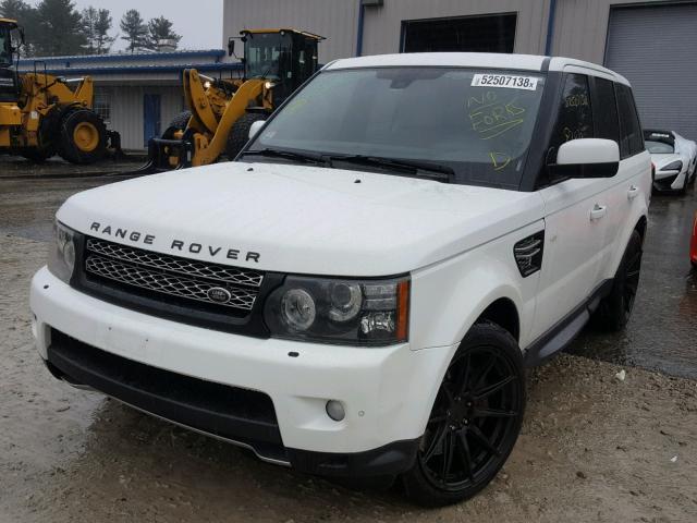 SALSH2E40DA782009 - 2013 LAND ROVER RANGE ROVE WHITE photo 2