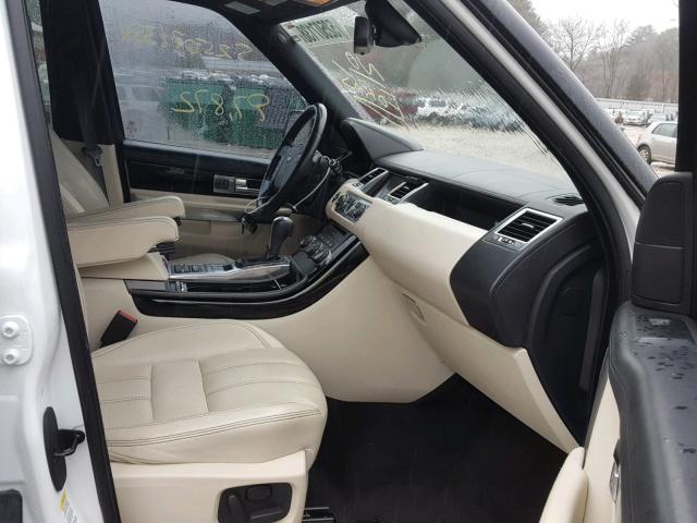 SALSH2E40DA782009 - 2013 LAND ROVER RANGE ROVE WHITE photo 5