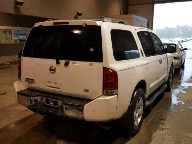 5N1AA08A84N724098 - 2004 NISSAN ARMADA SE WHITE photo 4