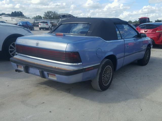 1C3XU4530NF190016 - 1992 CHRYSLER LEBARON 蓝色 照片 4