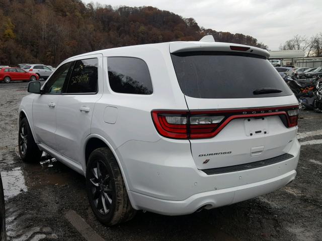 1C4RDJDG5JC282189 - 2018 DODGE DURANGO GT WHITE photo 3