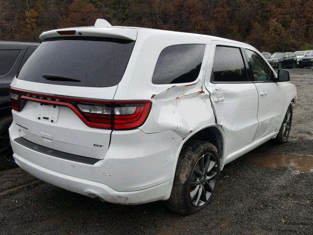 1C4RDJDG5JC282189 - 2018 DODGE DURANGO GT WHITE photo 4