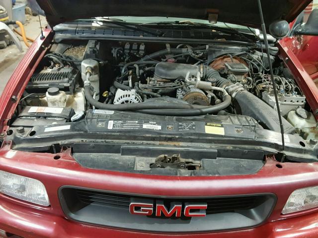 1GKDT13W5T2540634 - 1996 GMC JIMMY RED photo 7