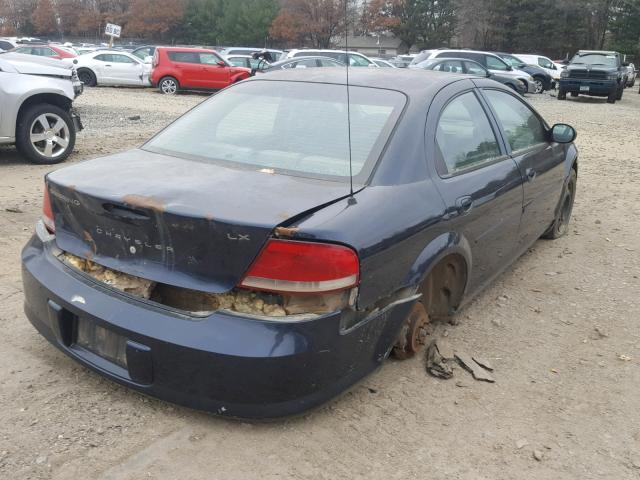 1C3EL46X92N148554 - 2002 CHRYSLER SEBRING LX BLUE photo 4