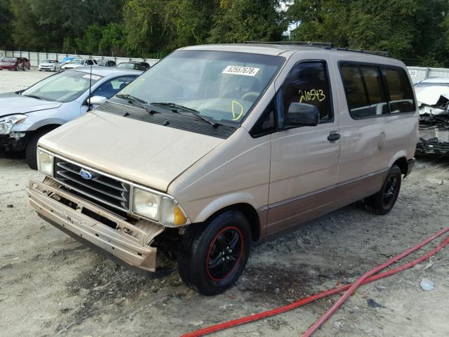 1FMCA11U3PZA96077 - 1993 FORD AEROSTAR GOLD photo 2