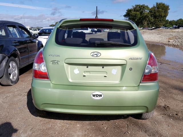 KMHCM3AC4AU184392 - 2010 HYUNDAI ACCENT BLU GREEN photo 9