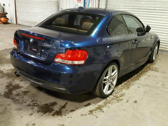 WBAUC9C50BVM11471 - 2011 BMW 135 I BLUE photo 4