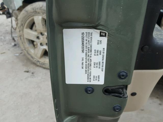 1G1ZU53846F207841 - 2006 CHEVROLET MALIBU LTZ 绿色 照片 10