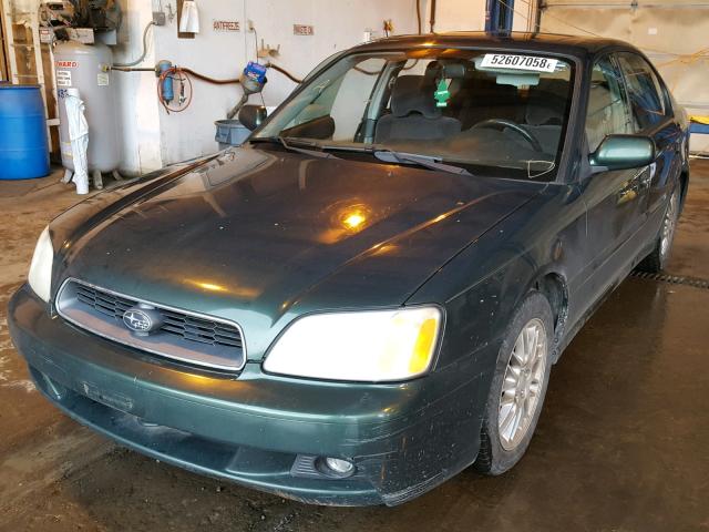 4S3BE635937205574 - 2003 SUBARU LEGACY L GREEN photo 2