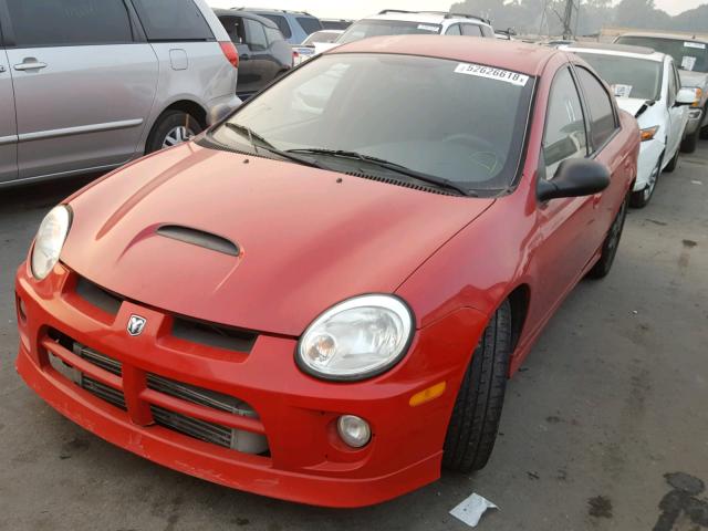 1B3ES66S25D211049 - 2005 DODGE NEON SRT-4 RED photo 2