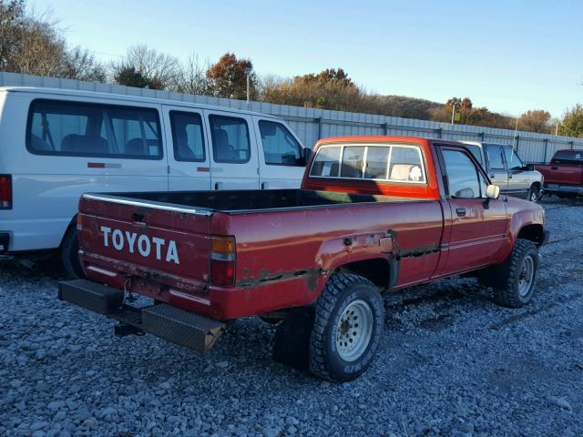 JT4RN65P1F5095648 - 1985 TOYOTA PICKUP RN6 RED photo 4