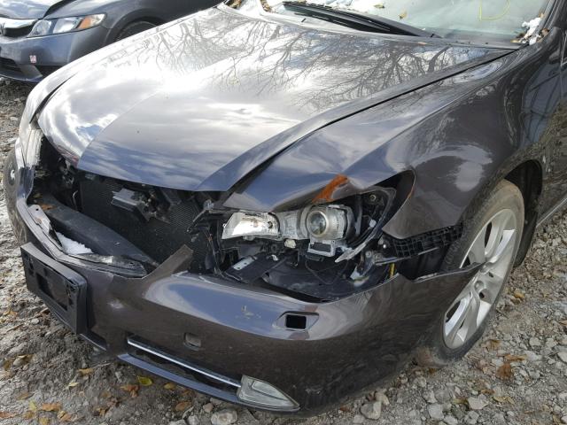 JH4KB2F37AC800079 - 2010 ACURA RL ნაცრისფერი ფოტო 9