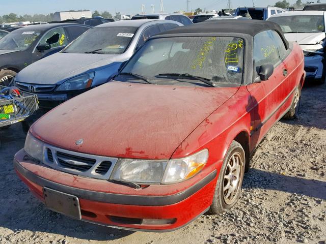 YS3DD75H6Y7002263 - 2000 SAAB 9-3 RED photo 2