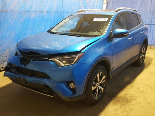 2T3RFREV7JW791882 - 2018 TOYOTA RAV4 ADVEN BLUE photo 2