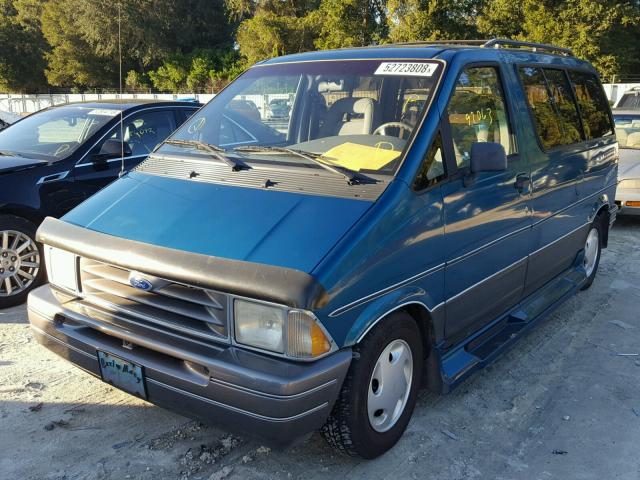 1FMCA11U5RZB33861 - 1994 FORD AEROSTAR TEAL photo 2