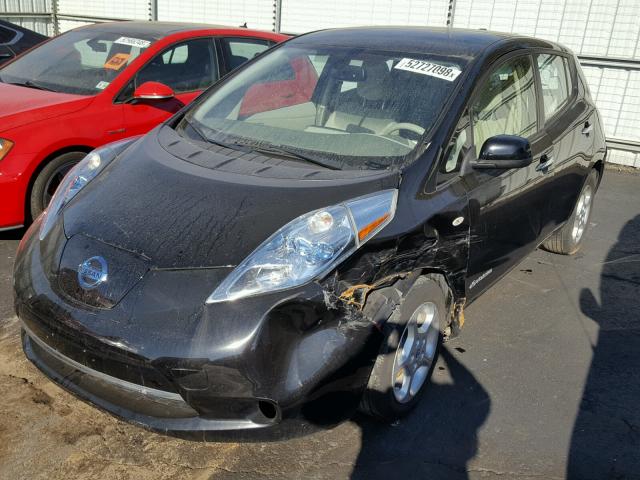 JN1AZ0CP7CT022943 - 2012 NISSAN LEAF SV BLACK photo 2