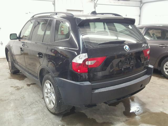 WBXPA73464WC40049 - 2004 BMW X3 2.5I BLACK photo 3