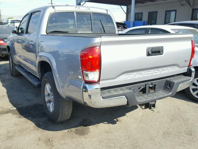 5TFAZ5CN3GX007220 - 2016 TOYOTA TACOMA DOU SILVER photo 3