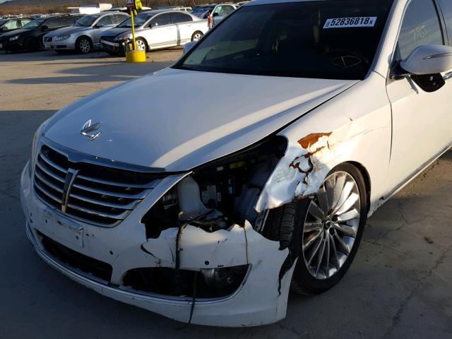 KMHGH4JH2EU075152 - 2014 HYUNDAI EQUUS SIGN WHITE photo 9