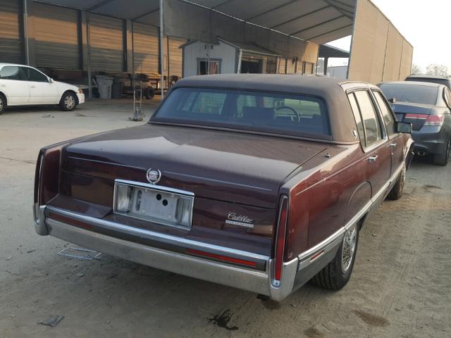 1G6CB53B8M4319407 - 1991 CADILLAC FLEETWOOD MAROON photo 4