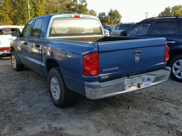 1D7HE48K25S363368 - 2005 DODGE DAKOTA QUA BLUE photo 3