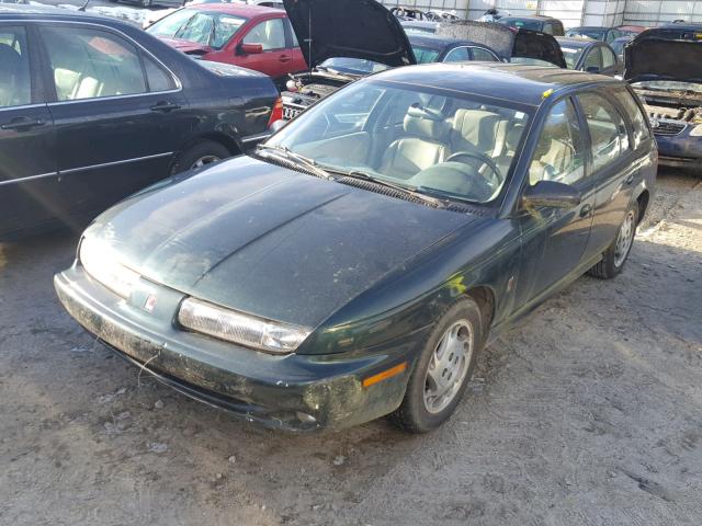 1G8ZK8277VZ104279 - 1997 SATURN SW2 GREEN photo 2