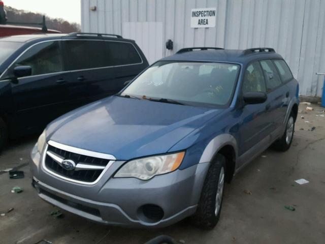 4S4BP60C287354957 - 2008 SUBARU OUTBACK BLUE photo 2