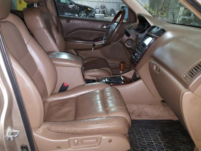 2HNYD18994H552494 - 2004 ACURA MDX TOURIN BEIGE photo 5