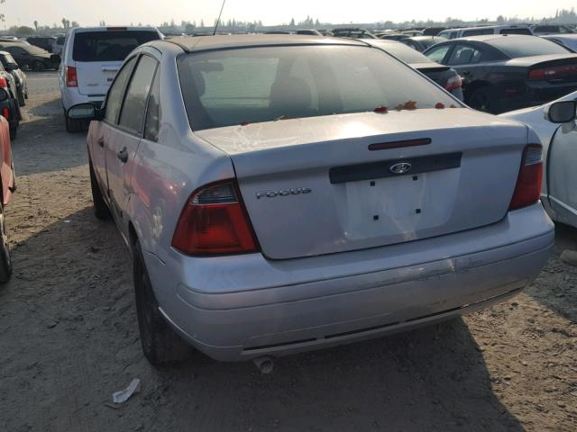 1FAFP34N97W220277 - 2007 FORD FOCUS ZX4 GRAY photo 3